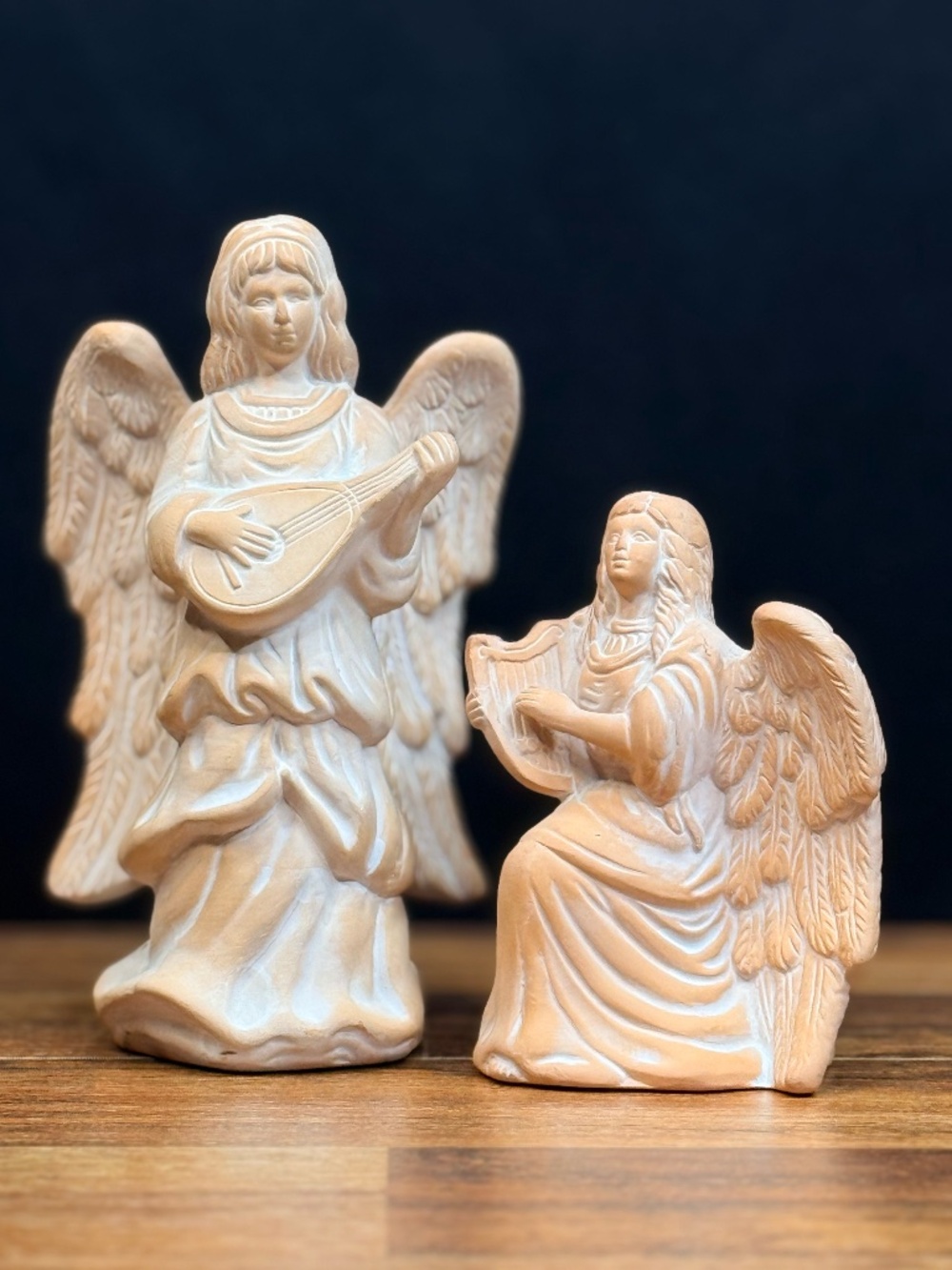 KEYPOINT Angels Playing Musical Instruments Figurines (Set of 2)